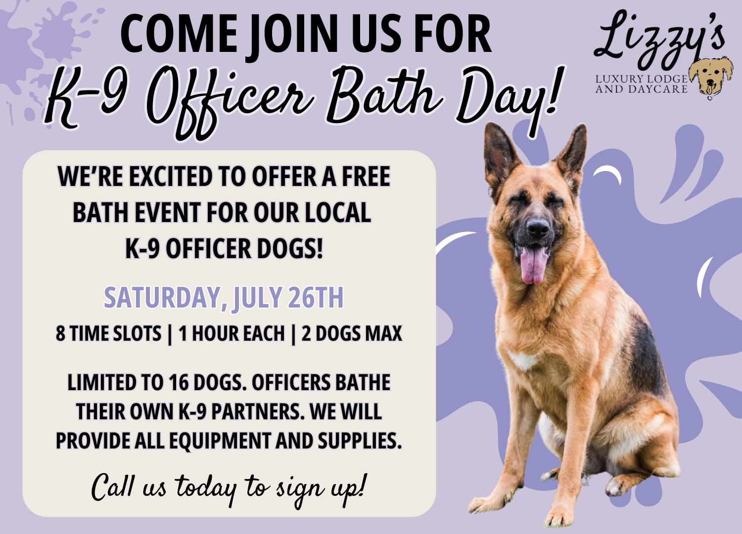 K-9 Bath Day Pop-Up